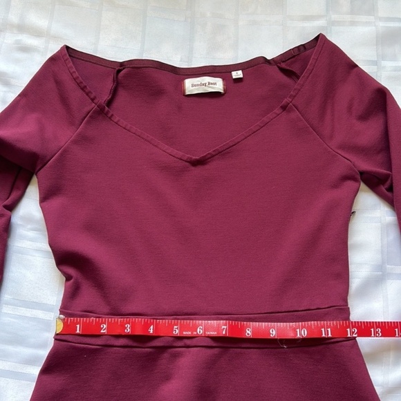 Sunday Best (Aritzia) Sparrow Long Sleeve Fit & Flare Mini Dress - Picture 6 of 13